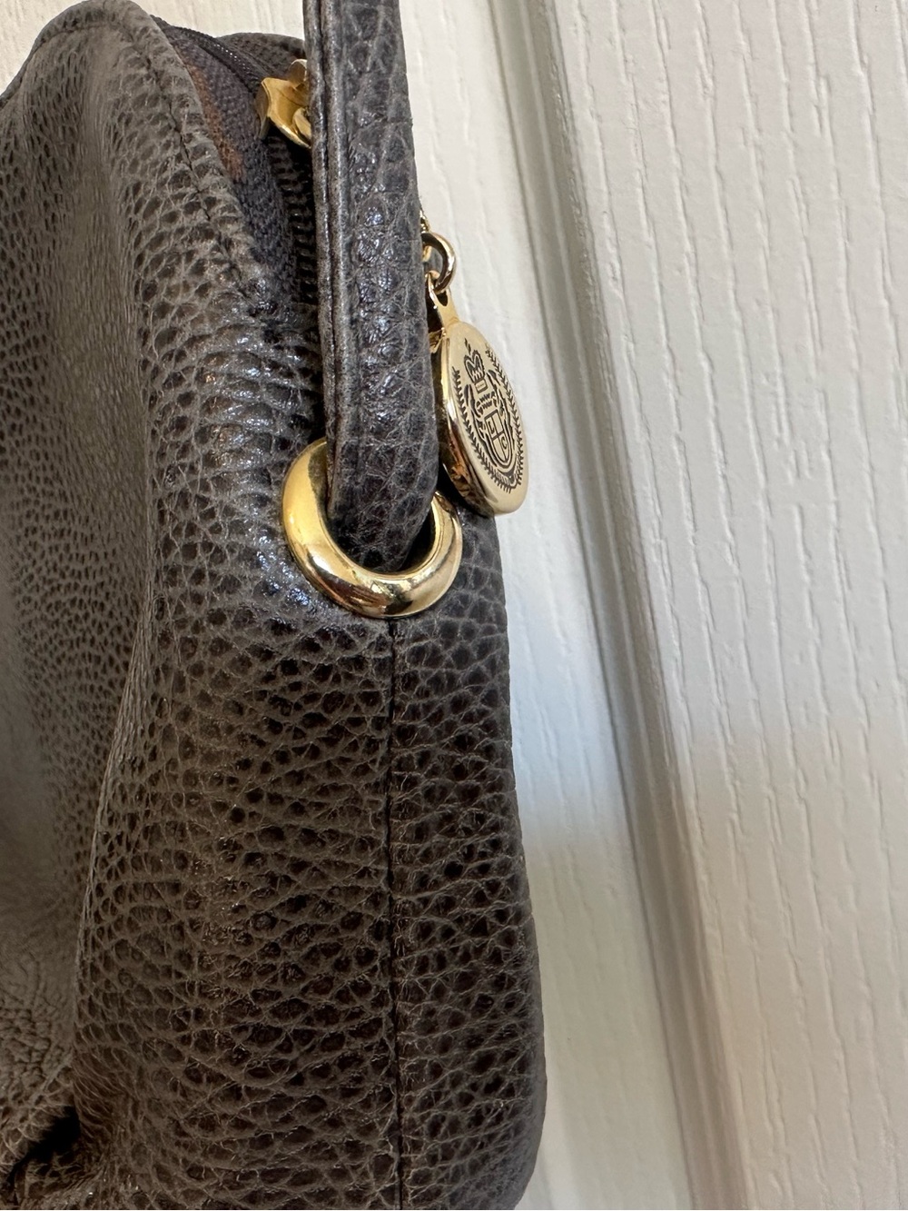 Vintage Liz Claiborne Pebble Grey Leather Purse. Great Vintage Condition 🩶 - Picture 7 of 15